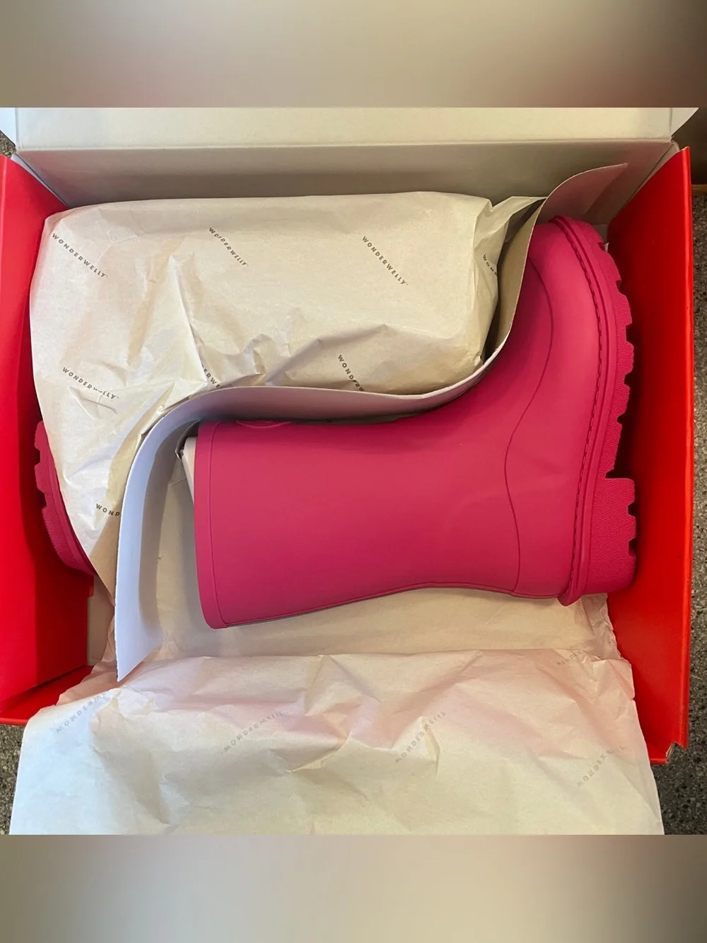 Fitflop Girls Pink Waterproof Mid-Calf Rain Boots